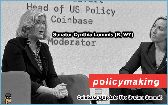 Sen. Lummis at Coinbase event