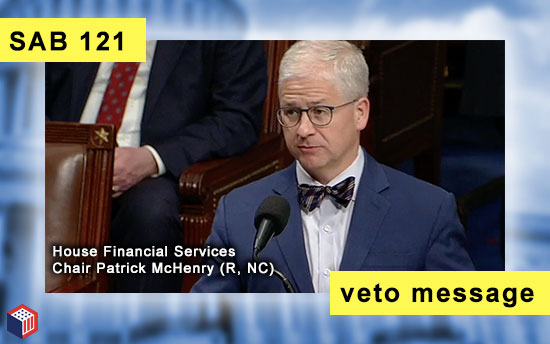SAB 121 veto message